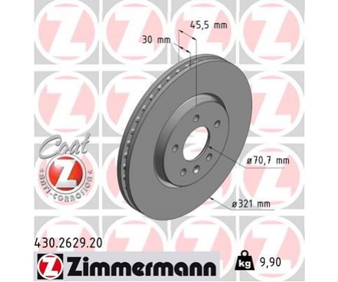 ÖN FREN AYNASI 17 INÇ ASTRA J 09 ZAFIRA C 11 321x30x28/5D/HAVALI 13502826
