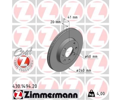 ÖN FREN AYNASI CORSA C 1.0-1.2 16V 01 11 ABS Lİ 240x20x4DLxHAVALI