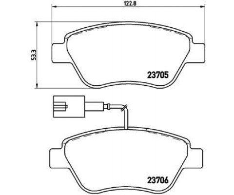 ÖN BALATA NEMO 1.3 HDİ 75 09 BIPPER 1.3 HDİ 75 10 BIPPER TEPEE 1.3 HDİ 10 FIORINO 1.4 1.3D 09 ÇİFT FİŞLİ