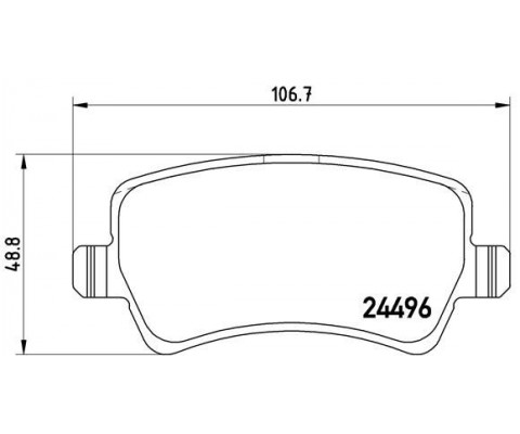 ARKA FREN BALATASI S-MAX 09 06 GALAXY III 06 VOLVO S60 10 S80 06 V60 -V70 06 XC60 08 XC70 06 RANGE ROVER EVOQUE 11