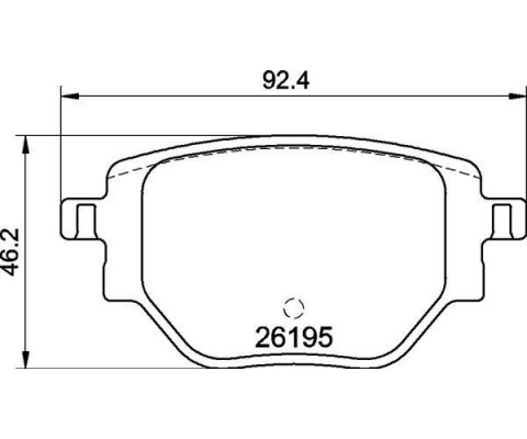 ARKA FREN BALATASI CORSA F 19 C4 20 2008 19 208 19 249 mm