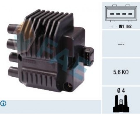ATEŞLEME BOBİNİ ASTRA F-CORSA B 1.4İ 16V-1.6İ 16V-TIGRA 1.4 16V-1.6 16V-VECTRA B 1.6İ 16V