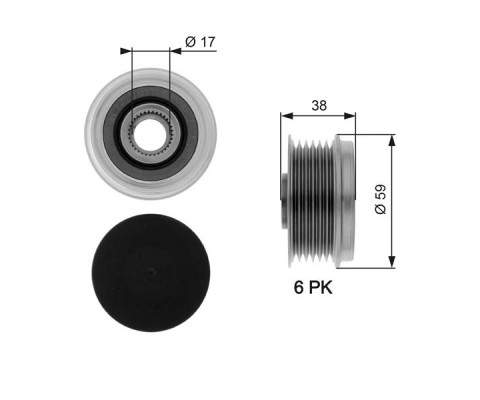 ALTERNATÖR KASNAĞI ASTRA H-COMBO C-CORSA C-D-MERIVA 1.3 CDTI-DOBLO-GRANDE PUNTO-LINEA 1.3 MTJ