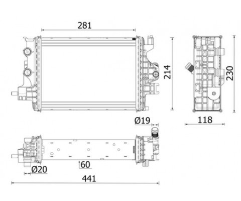 TURBO RADYATORU CLIO V 19 CAPTUR II 20 1.5  DCI K9K EURO 6