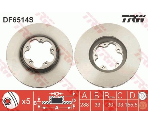 ON FREN DISKI AYNASI TRANSIT CUSTOM V362-V363 12 ARKA TEK TEKER CAP 288 33