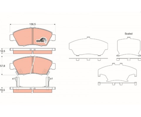 ÖN BALATA CIVIC 1.4 1.5 1.6 ie 1.7 2.0 91-05 GDB1183