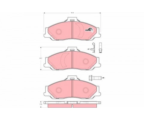 ÖN BALATA RANGER 2.5 D TD 4X4 99 3.0 TDCİ 05 MAZDA B SERİSİ 2.5 D TD 98 GDB3353