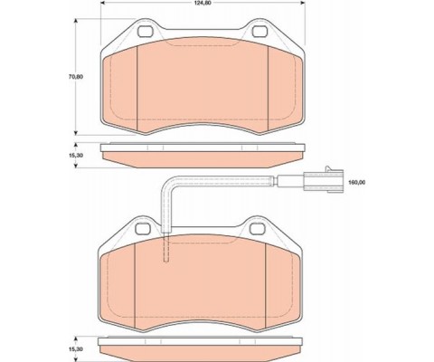 ÖN BALATA FİŞLİ GRANDE PUNTO 199 1.4 ABARTH 12/07 FIAT 500 1.4 10 ALFA MITO 1.4TJET 1.4T 08