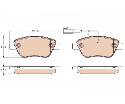 ÖN BALATA DOBLO 1.3 06 FIORINO-G.PUNTO-BIPPER-CORSA-NEMO 1.3 06 LINEA 1.3 07 fişli