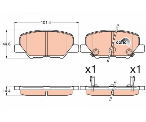 ARKA BALATA P4008 1.6-1.8HDİ 12 MITSUBISHI ASX 10 OUTLANDER ILL 2.0-2.0 4WD-2.2