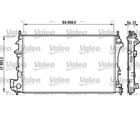 RADYATÖR VECTRA C-SIGNUM 1.6-1.8 16V 02 AC KLİMASIZ MEK 649x403.3x18