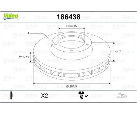 ÖN ÖN FREN AYNASI CIVIC IV V VI 1.4 1.5-1.6VTEC 1.7 90/05 ROVER 200 400 25 45 262x21x4DLxHAVALI