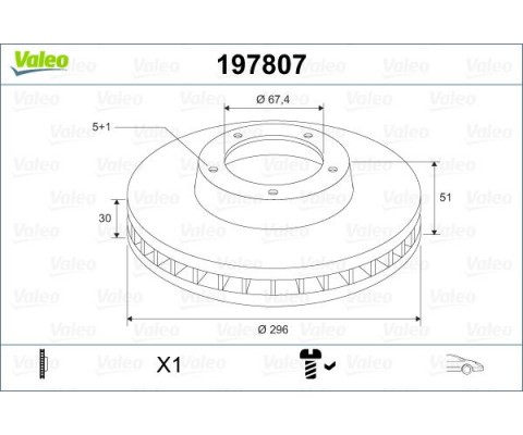 ÖN FREN AYNASI INSIGNIA A 08 SAAB 9-5 YS3G 10 16 JANT 296x30x5DLxHAVALI 13501307-569063