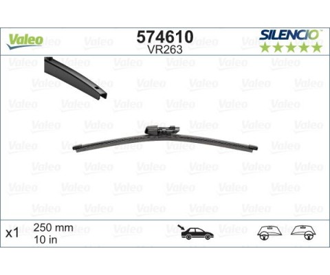 SİLENCİO VR263 X1 250MM ARKA SCIROCCO SİLENCİO X-TRM FLAT BLADE MUZ TİPİ SİLECEK BİNEK