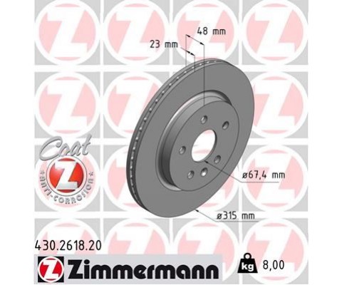 ARKA FREN AYNASI INSIGNIA A 08 SAAB 9-5 YS3G 10 17 JANT-18 JANT 315x22.9x5DLxHAVALI