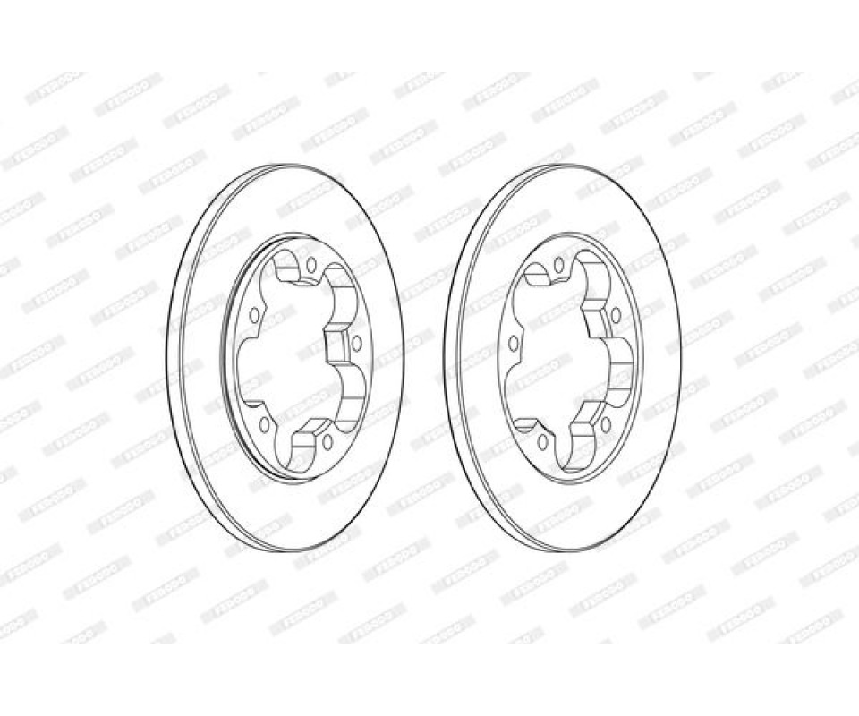 ARKA FREN DISKI TRANSIT V363 14> TEK TEKER A.CEKER DUZ 308MM 5 BIJON
