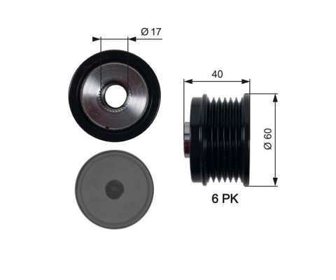 ALTERNATÖR KASNAĞI FIAT EGEA 16> 500L 12> 500X 14> BRAVO II 07>14 ALFA ROMEO GIULIETTA 10>16 JEEP RENEGADE 14> SUZUKİ VİTARA 13> 1.6D MTJ 6 KANAL