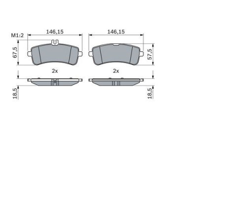 FREN BALATASI ARKA MERCEDES W205 S205 C205 A205 W222 C217 A217 C190 X290 R190