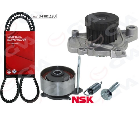 DEVİRDAİMLİ EKSANTRİK GERGİ KİTİ 104x220 CIVIC VI 1.6 ie-1.7 ie 01-05 KTB780