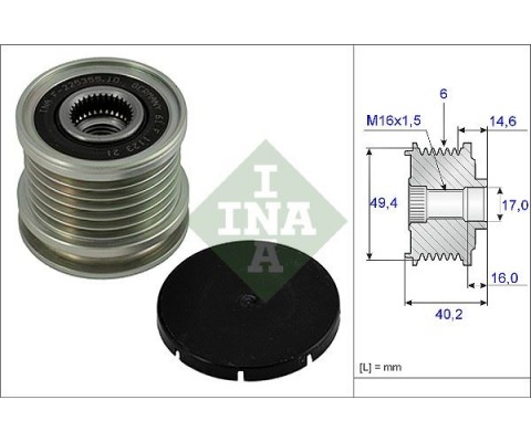 ALTERNATÖR GERGİ RULMANI ALTERNATÖR KASNAĞI GOLF3-PASSAT-CRAFTER 1.9-2.0 TDI 1Y-AAZ-AFN-CKTB