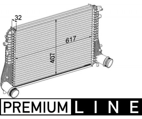 TURBO RADYATÖRÜ INTERCOOLER GOLF VI-JETTA-SCIROCCO-TOURAN-CADDY-OCTAVIA-A3-1.6-2.0 TDI 617x407x32