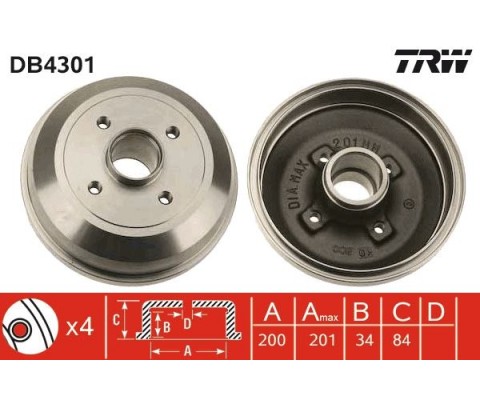 ARKA FREN KAMPANA CORSA C 01 11 ABS SİZ