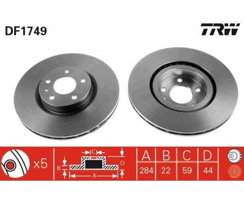 ÖN FREN AYNASI OPEL COMBO D 12 FIAT DOBLO 10 EGEA 16 ALFA ROMEO 147 01 156 97 05 284 x 22 5 DELİK HAVALI