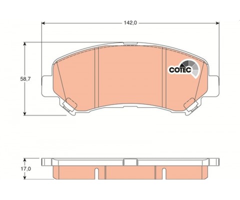 ÖN BALATA QASHQAI 1.5 DCİ-1.6-2.0-2.0 DCİ 07 XTRAIL 2.0-2.0 DCİ-2.5 07 KOLEOS 2.0 DCI 08