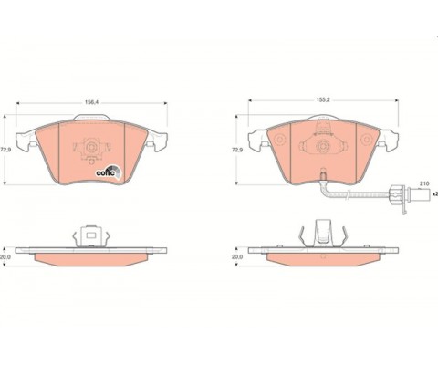 ÖN BALATA AUDI A6-A8 2.0 3.0 TDI 3.2 FSI 06 GDB1617-GDB1554