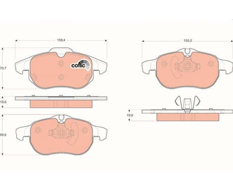 ÖN FREN BALATASI VECTRA C 08.02 SIGNUM 05.03 SAAB 9.3 02 CROMA 06.05