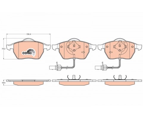 ÖN BALATA FİŞLİ BÜYÜK TİP PASSAT-A4-A6 97-04 GDB1307