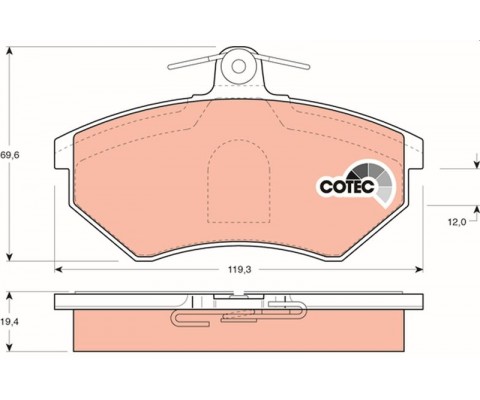 ÖN BALATA CADDY II 95-04 GOLF II-III 90-99 PASSAT 88-96 CORDOBA-IBIZA 99-02 TOLEDO 93-99