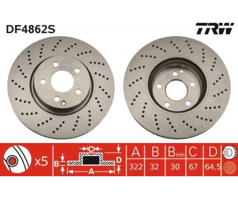 FREN DISKI ON MERCEDES W204 S204 W212 S212 C207 A207