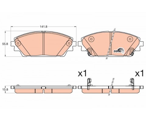 ÖN FREN BALATASI MAZDA CX-3 15 MAZDA 3 13