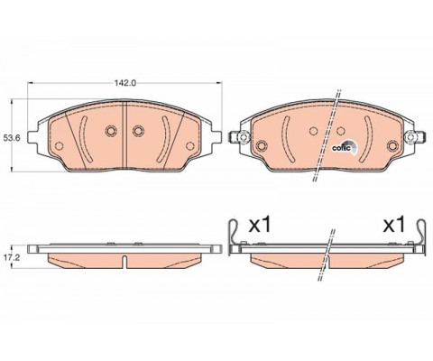 ÖN BALATA CHEVROLET AVEO SEDAN 1.2-1.4-1.6-1.3D 11 AVEO HB 1.2-1.2 LPG-1.4-1.6-1.3 11 14 JANT