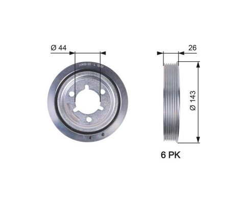 KRANK KASNAĞI PEUGEOT P206-P207-P301-P307-PARTNER-BIPPER CITROEN BERLINGO-NEMO-C2-C3-C4-XSARA 1.4 1.6 I 16V 08>