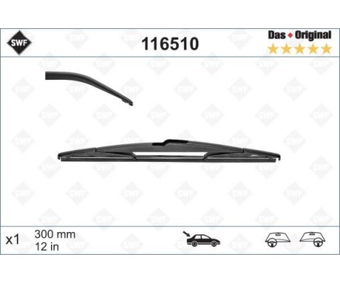 SİLECEK SWF 30cm x1 ARKA TWNG 03/93 -TOYOTA AYGO YARIS 02/01 SCENİC 2.09 C1 107
