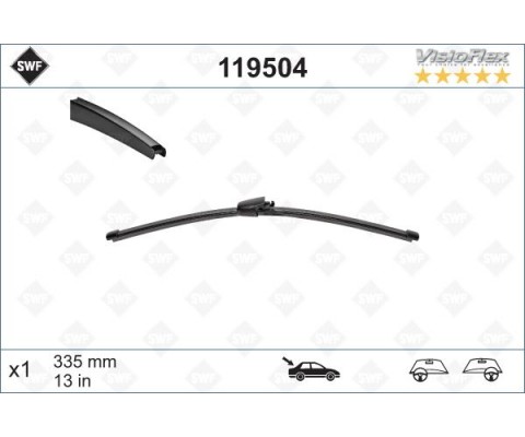 SİLECEK SÜPÜRGESİ ARKA GOLF5-GOLF6-POLO-IBIZA-TIGUAN 335 mm
