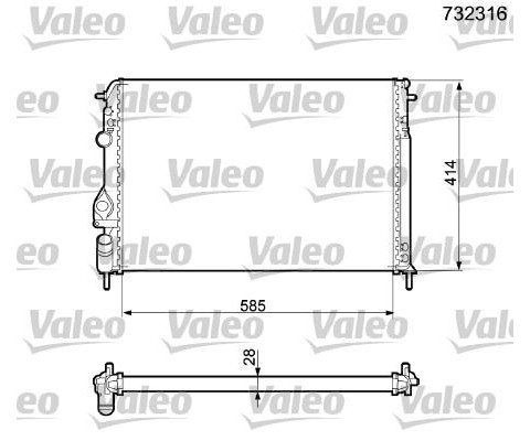 RADYATÖR MGN I-SCENIC 1.4-1.6-1.8-2.0 16V AC MEK 585x414.5x23