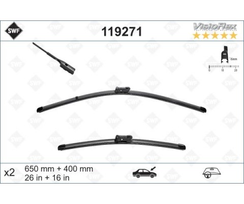 SİLECEK SÜPÜRGESİ ÖN TAKIM LEON 2013 650 X 400mm