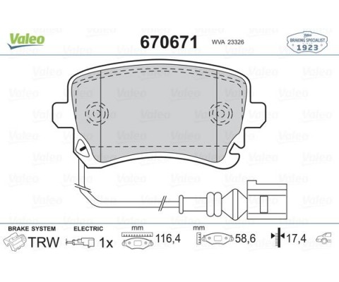 ARKA BALATA TRANSPORTER T5 T6 04 GDB1557 FİŞLİ