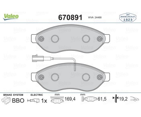 ÖN BALATA DUCATO 3-4-BOXER 3-4-JUMPER 3-4 06 11 16Q-20Q- KARSAN JEST TEK FİŞLİ