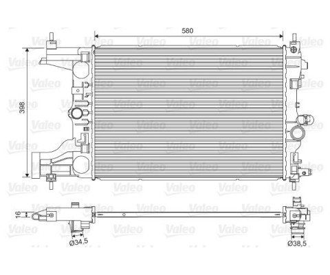 RADYATÖR OTOMATİK ASTRA J-ZAFIRA TOURER C-CRUZE 1.4-1.6 AL/PL/BRZ 580x398x16