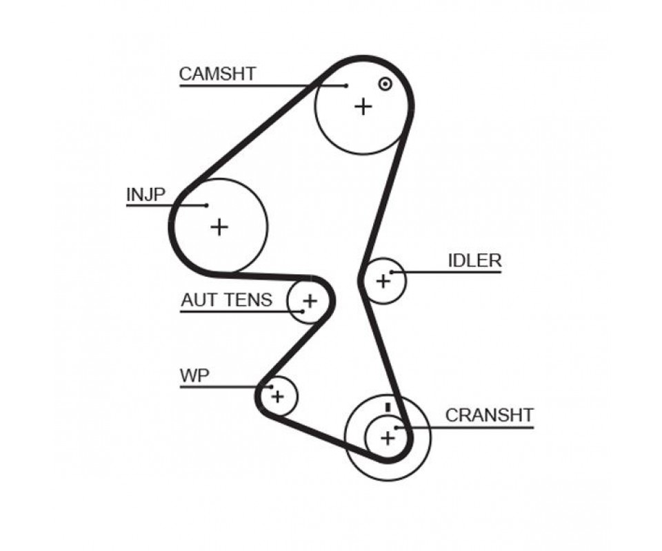 TRİGER KAYIŞI 144x254 PEUGEOT 206 307 BIPPER 1.4HDI 01 > C1 C2 C3 XSARA NEMO 1.4HDI FIESTA CT1063