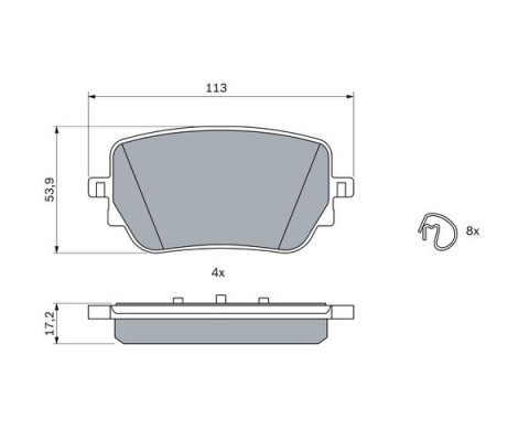 FREN BALATASI ARKA MERCEDES W177 V177 W247 C118 X118 H247 X247