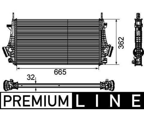 TURBO RADYATÖRÜ INTERCOOLER INSIGNIA A 09 17 1.6 CDTI LET-DTH-DTJ 2.0 DTH-NFT-NHT-DTR AL/PL/BRZ 2.8 NET-NER 665x361.7x32