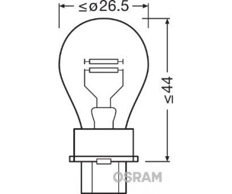 AMPUL 12V P27/7W FREN AMPULÜ PLASTİK SOKETLİ