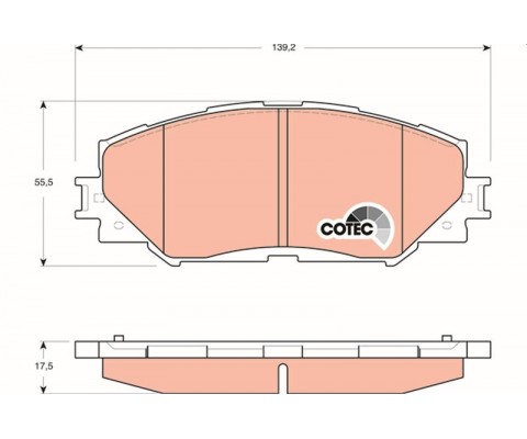 ÖN FREN BALATA TOYOTA AURIS. COROLLA 1.6L 1ZR-FE ZRE151 07-11 / 1.33L 1NR-FE NRE150 6 vites 10-12