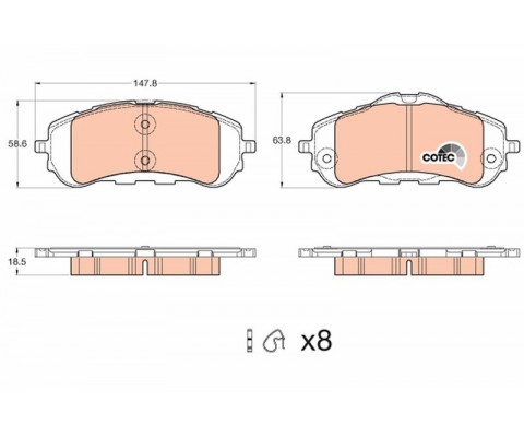 ÖN FREN BALATASI 283mm ASTRA L 21 COMBO E 18 BERLINGO 18 PARTNER 18 308 II-III 13 RIFTER 18