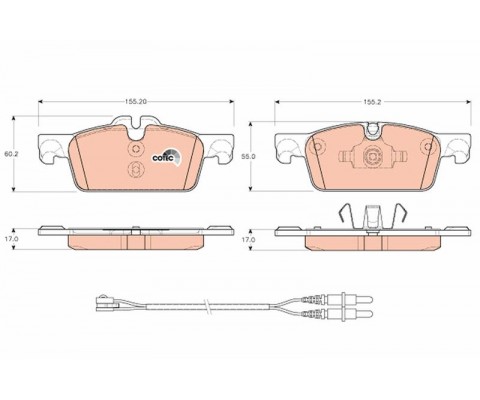 ÖN FREN BALATASI PEUGEOT P508 10 18 1.6 VTI 1.6 THP 1.6HDI 2.0HDI 2.2HDI 283mm CAP